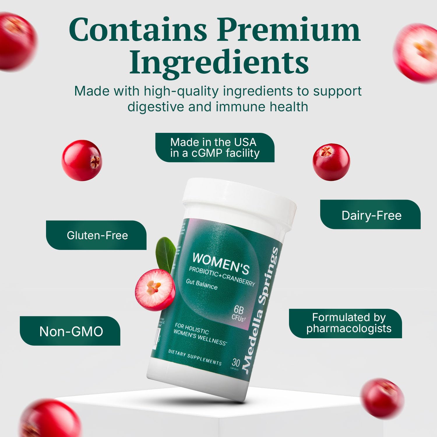 Medella Naturals Probiotic Capsules in a hand