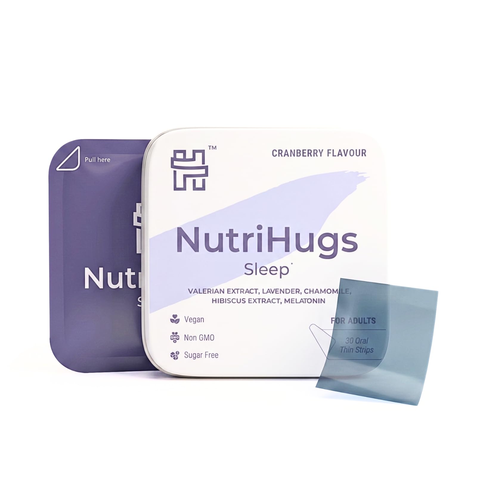 MedHugs NutriHugs Sleep Aid Strips packaging front view