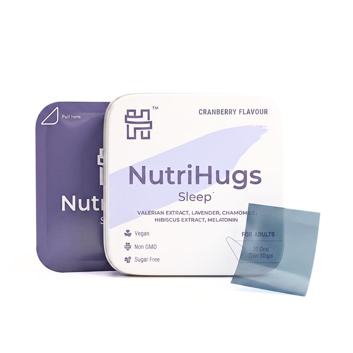 MedHugs NutriHugs Sleep Aid Strips packaging front view