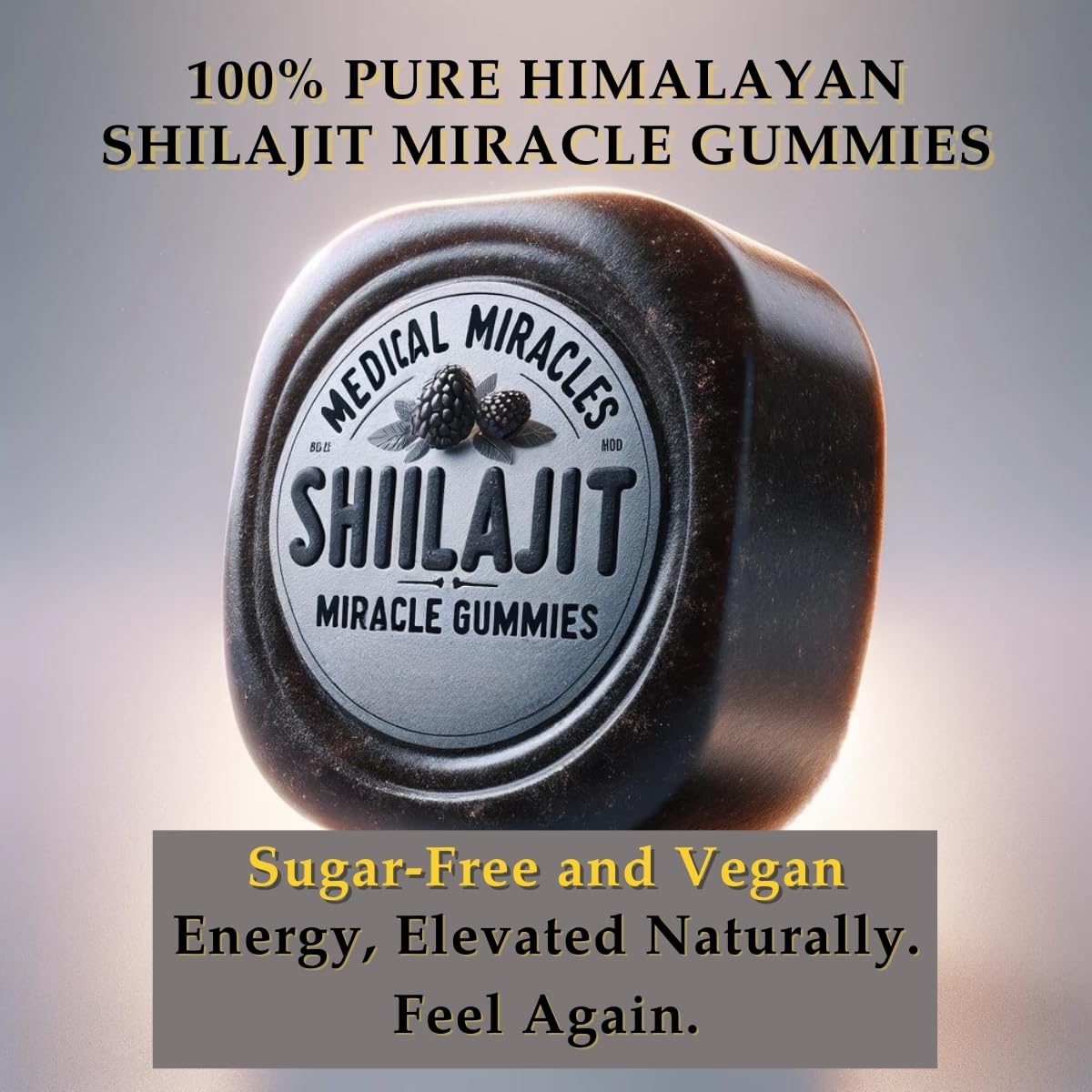 Medical Miracles Shilajit Gummies back view packaging