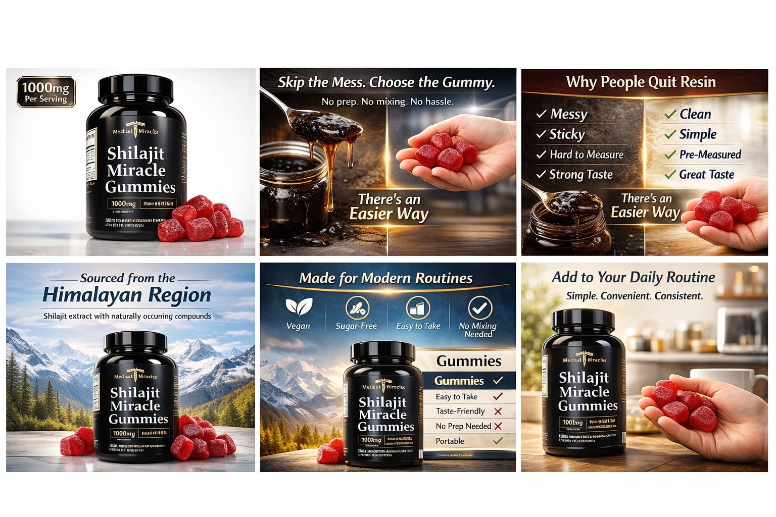 Medical Miracles Shilajit Gummies close-up of gummies