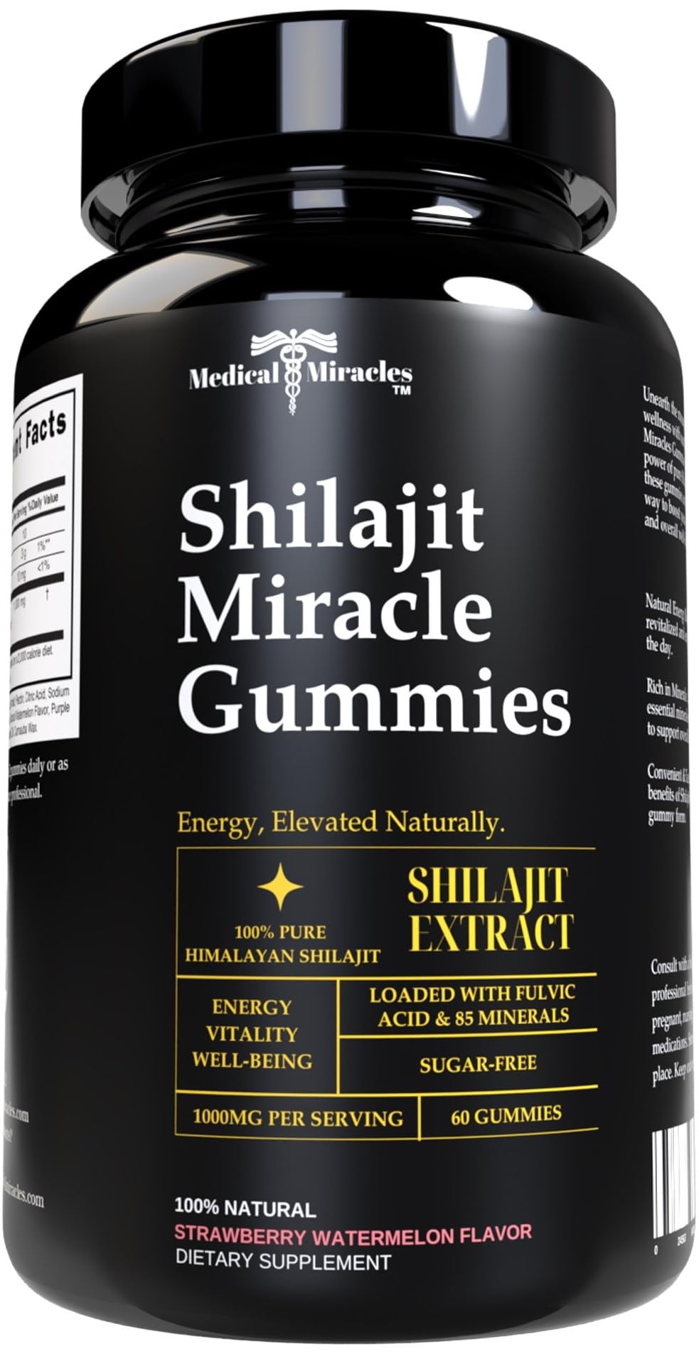 Medical Miracles Shilajit Gummies front view packaging