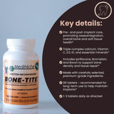 MediNiche BONE-TITE ingredients list on the packaging