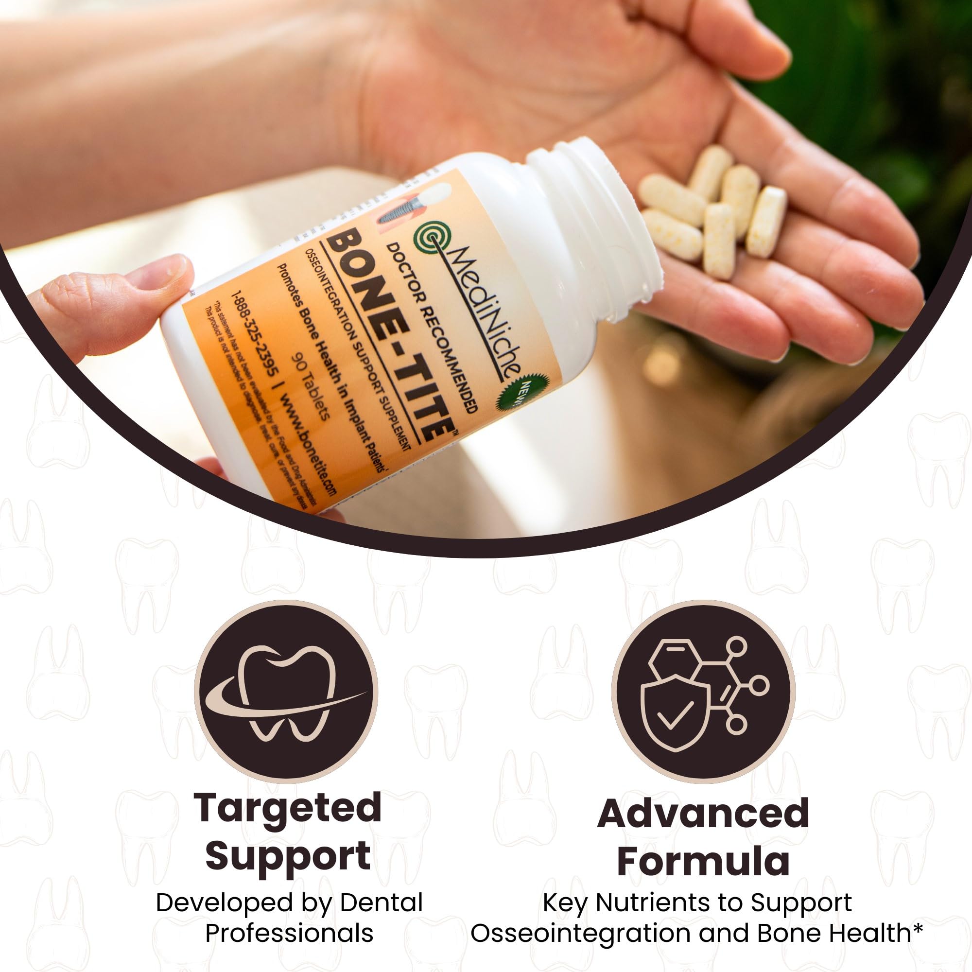 MediNiche BONE-TITE supplement bottle with label