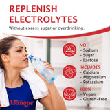 Medique Electrolyte Replacement Tablets side view with dosage information