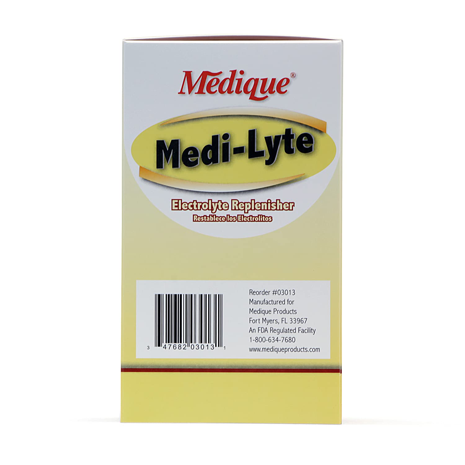 Medique Electrolyte Replacement Tablets with a glass of water