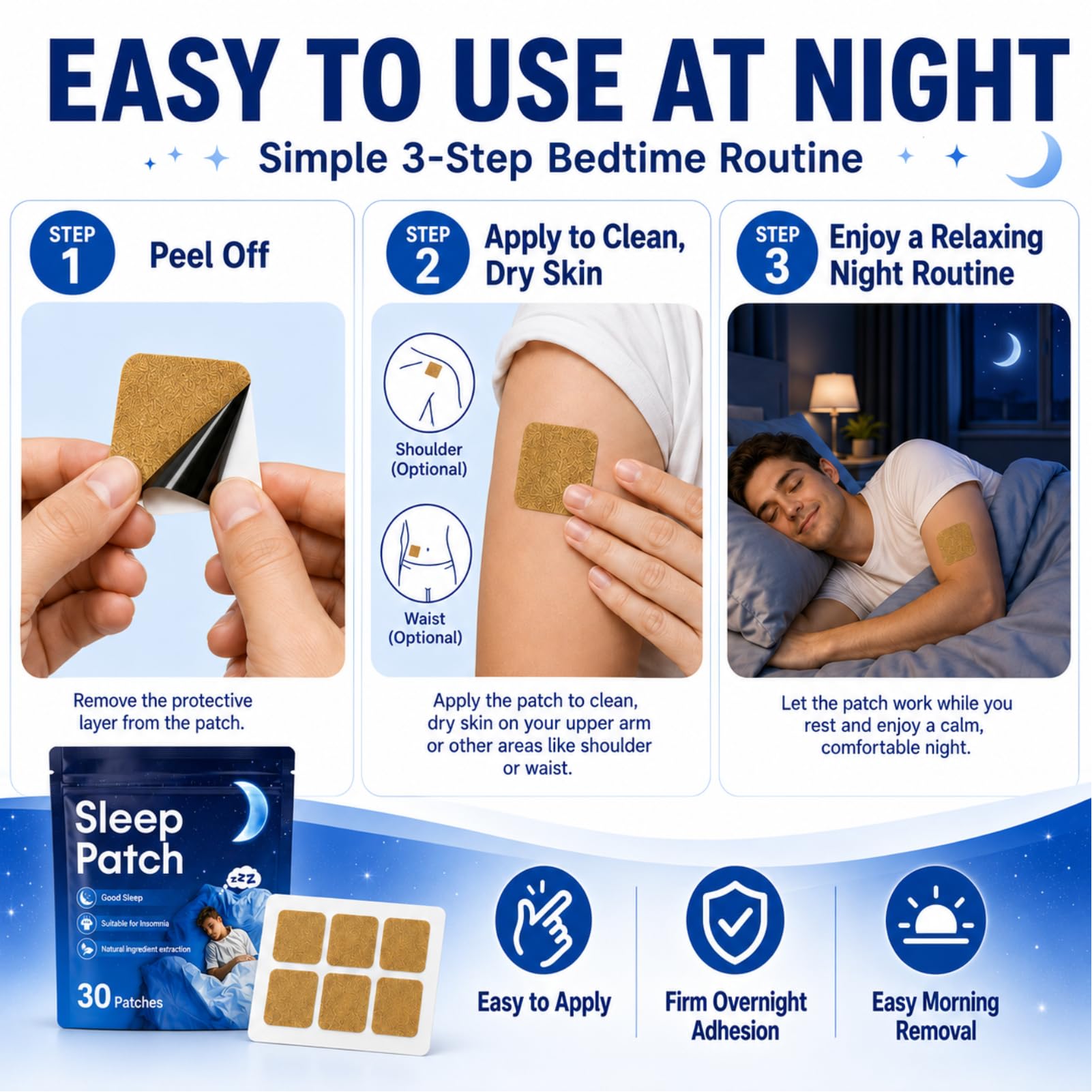 Mediss Sleep Patches displayed with packaging