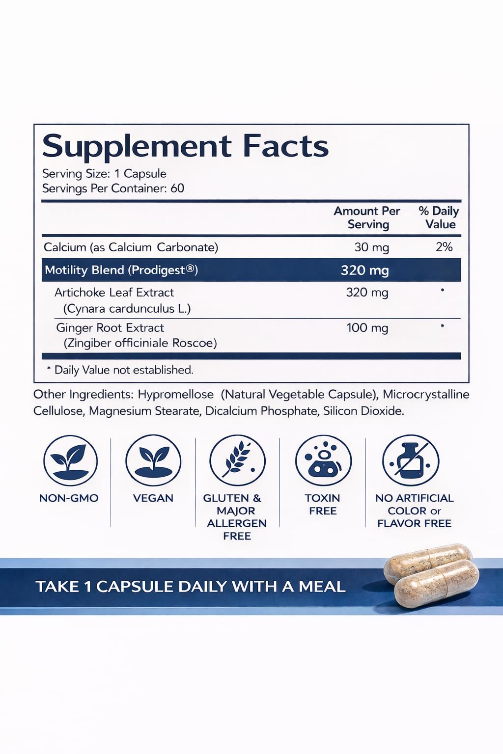 MediVite Artichoke Capsules bottle side view