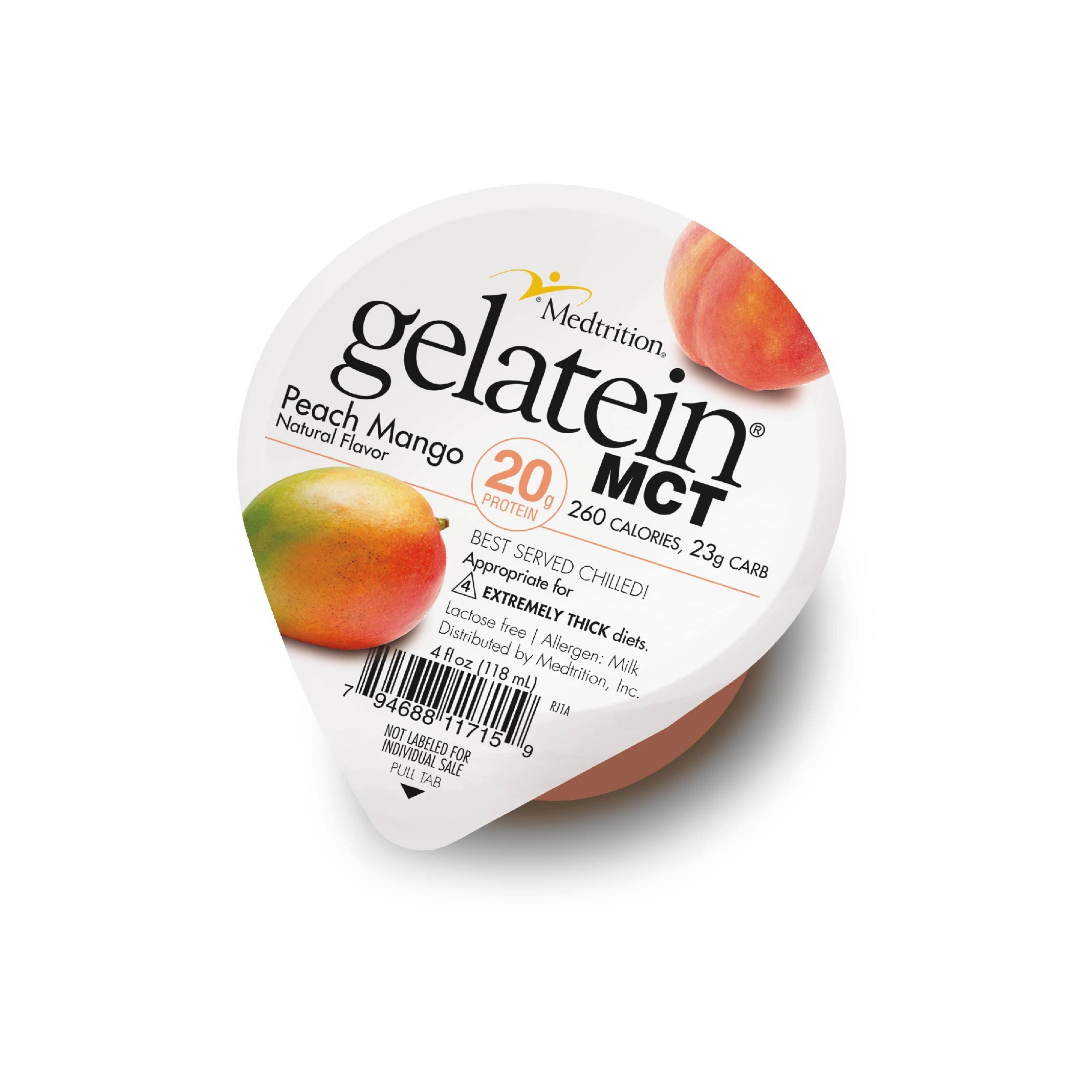 Medtrition MCT Oil 100% Protein 20g Peach Mango flavour front view