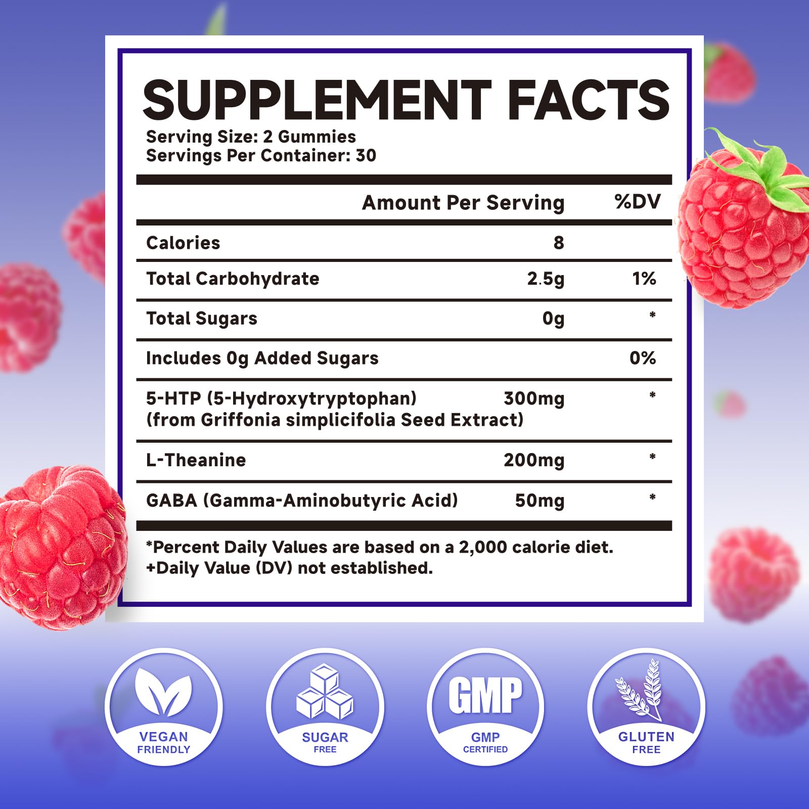 MEENCCD 5-HTP Gummies bottle side view