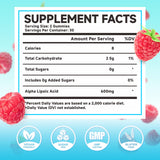 MEENCCD Alpha Lipoic Acid Gummies showing raspberry flavour