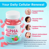 MEENCCD Alpha Lipoic Acid Gummies side view with dosage details