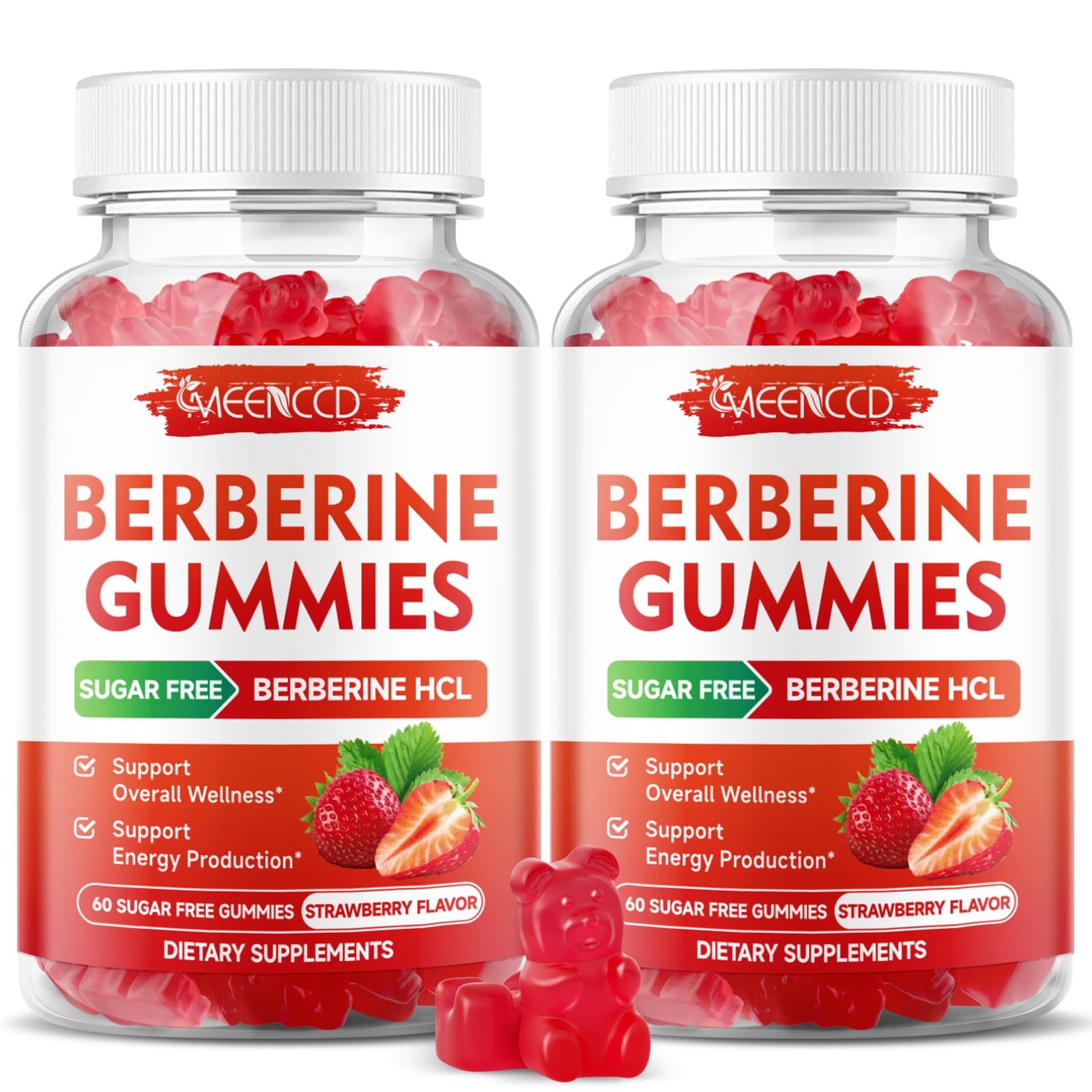 MEENCCD Berberine Gummies 60 count bottle front view