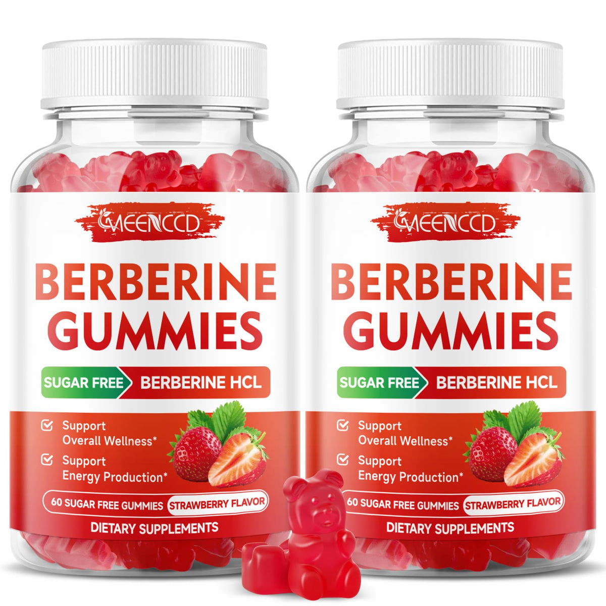 MEENCCD Berberine Gummies 60 count bottle front view