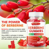 MEENCCD Berberine Gummies displayed with Ceylon Cinnamon sticks