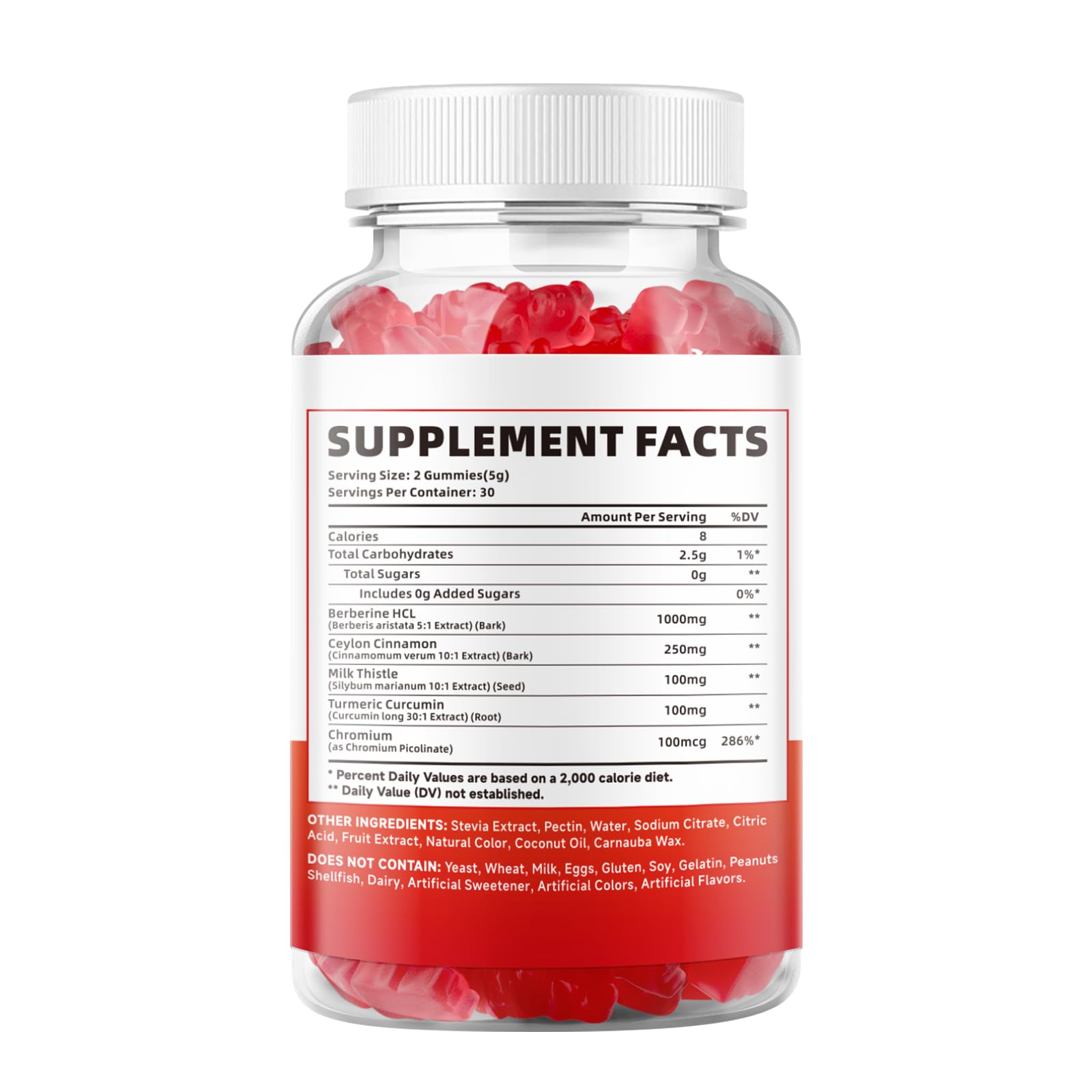 MEENCCD Berberine Gummies with a measuring spoon for serving size