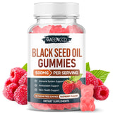 MEENCCD Black Seed Oil Gummies 191g front view with raspberry flavour