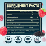 MEENCCD Black Seed Oil Gummies packaging showing nutritional information