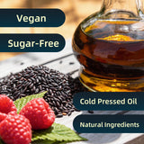 MEENCCD Black Seed Oil Gummies with a measuring spoon