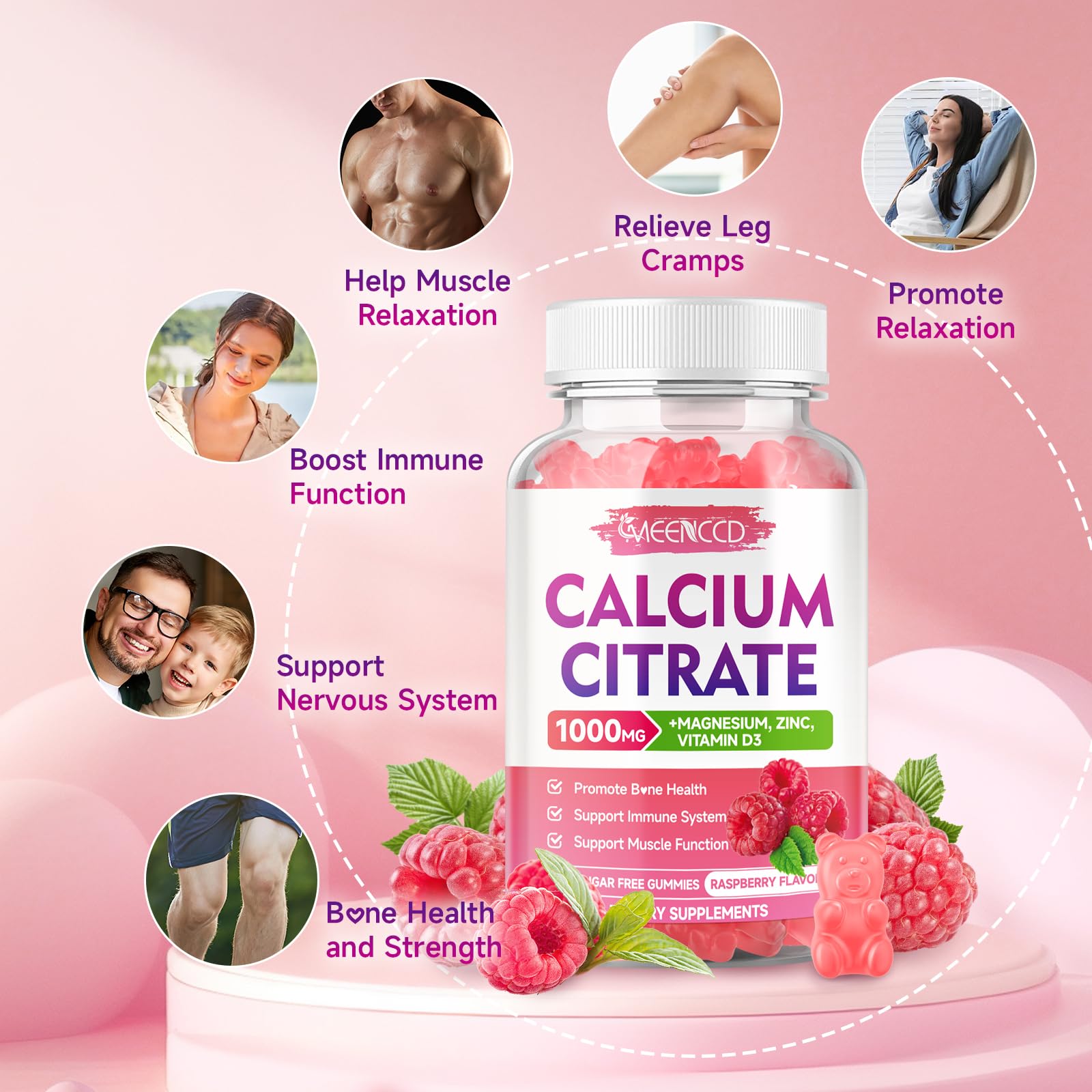 MEENCCD Calcium Citrate Gummies nutritional information