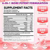 MEENCCD Calcium Citrate Gummies raspberry flavour close-up