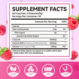 MEENCCD HMB Leucine Amino Acids Gummies raspberry flavour close-up