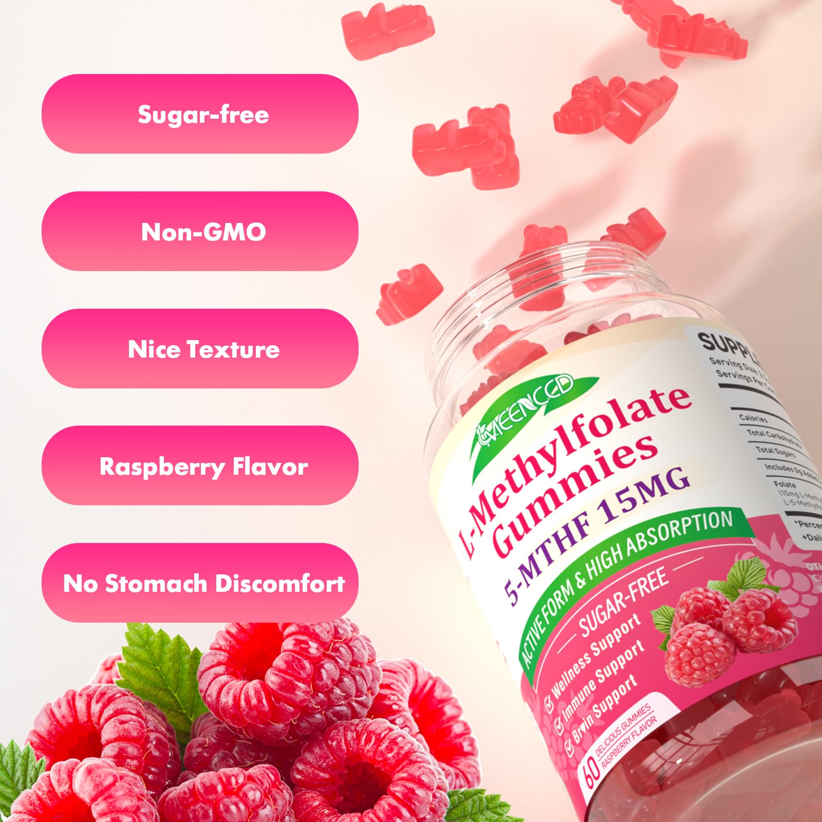 MEENCCD L-Methylfolate Gummies ingredients list