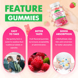 MEENCCD L-Methylfolate Gummies with a hand holding a gummy