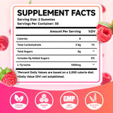 MEENCCD L-Tyrosine Gummies 1000mg raspberry flavour close-up