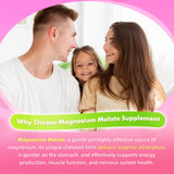 MEENCCD Magnesium Malate Gummies displayed with nutritional information