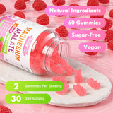 MEENCCD Magnesium Malate Gummies with a measuring spoon