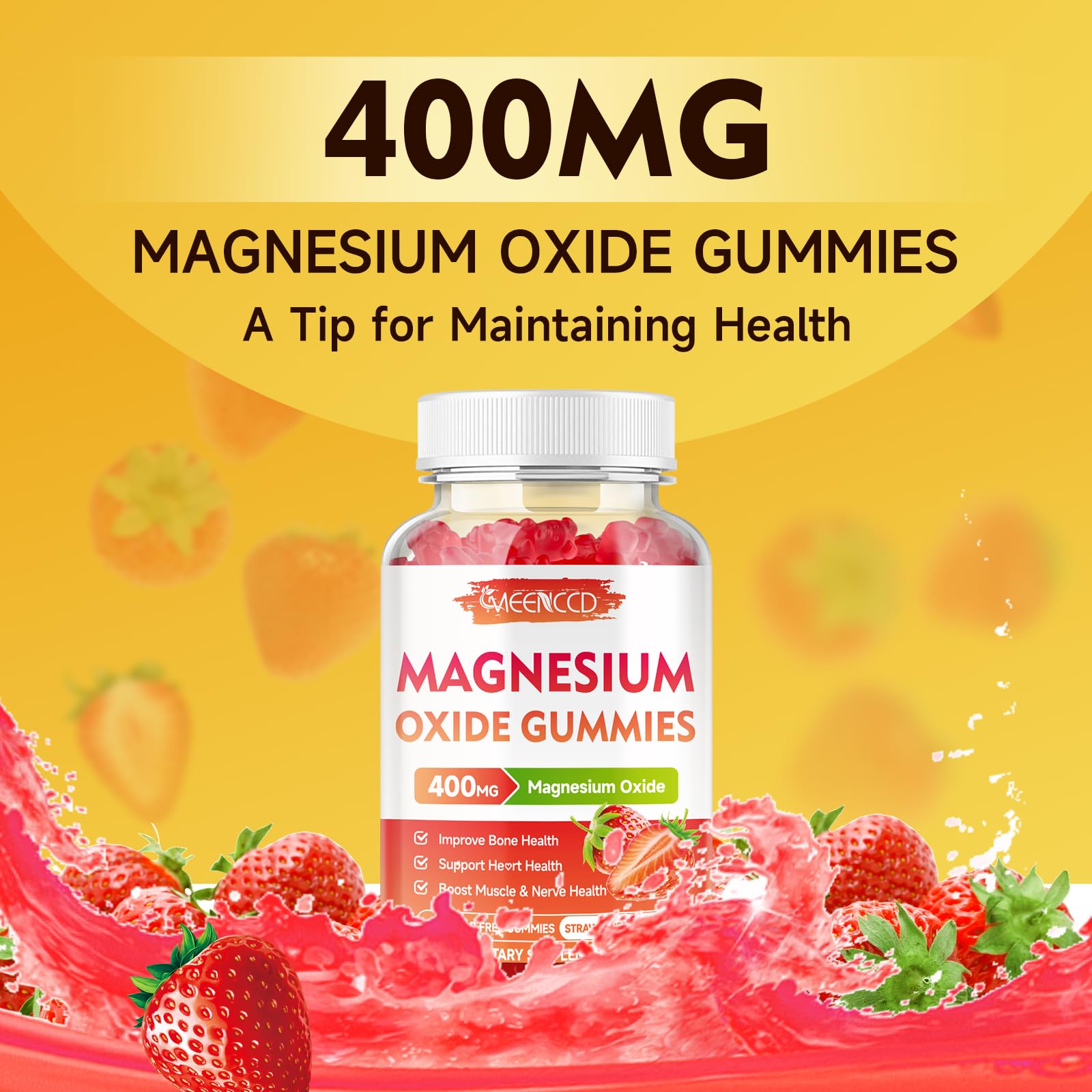 MEENCCD Magnesium Oxide Gummies 400mg lifestyle scene