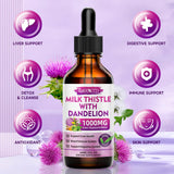 MEENCCD Milk Thistle Drops 1000mg back label with ingredient details