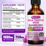 MEENCCD Milk Thistle Drops 1000mg liquid drops with measuring dropper