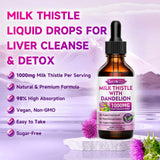 MEENCCD Milk Thistle Drops 1000mg with a measuring spoon