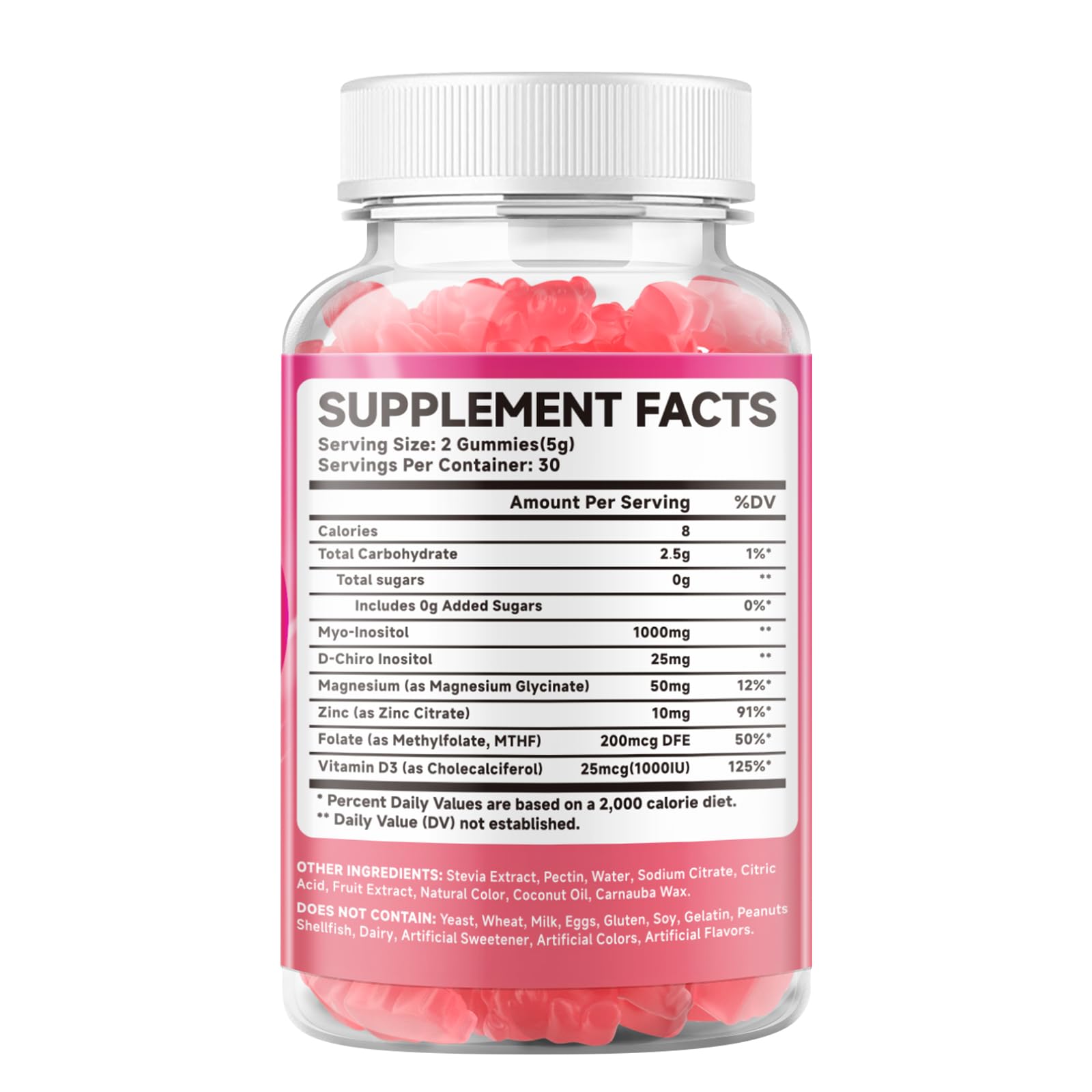 MEENCCD Myo-Inositol gummies with measuring spoon