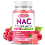 MEENCCD NAC Gummies 600mg front view with raspberry flavour