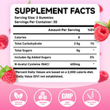 MEENCCD NAC Gummies packaging showing nutritional information