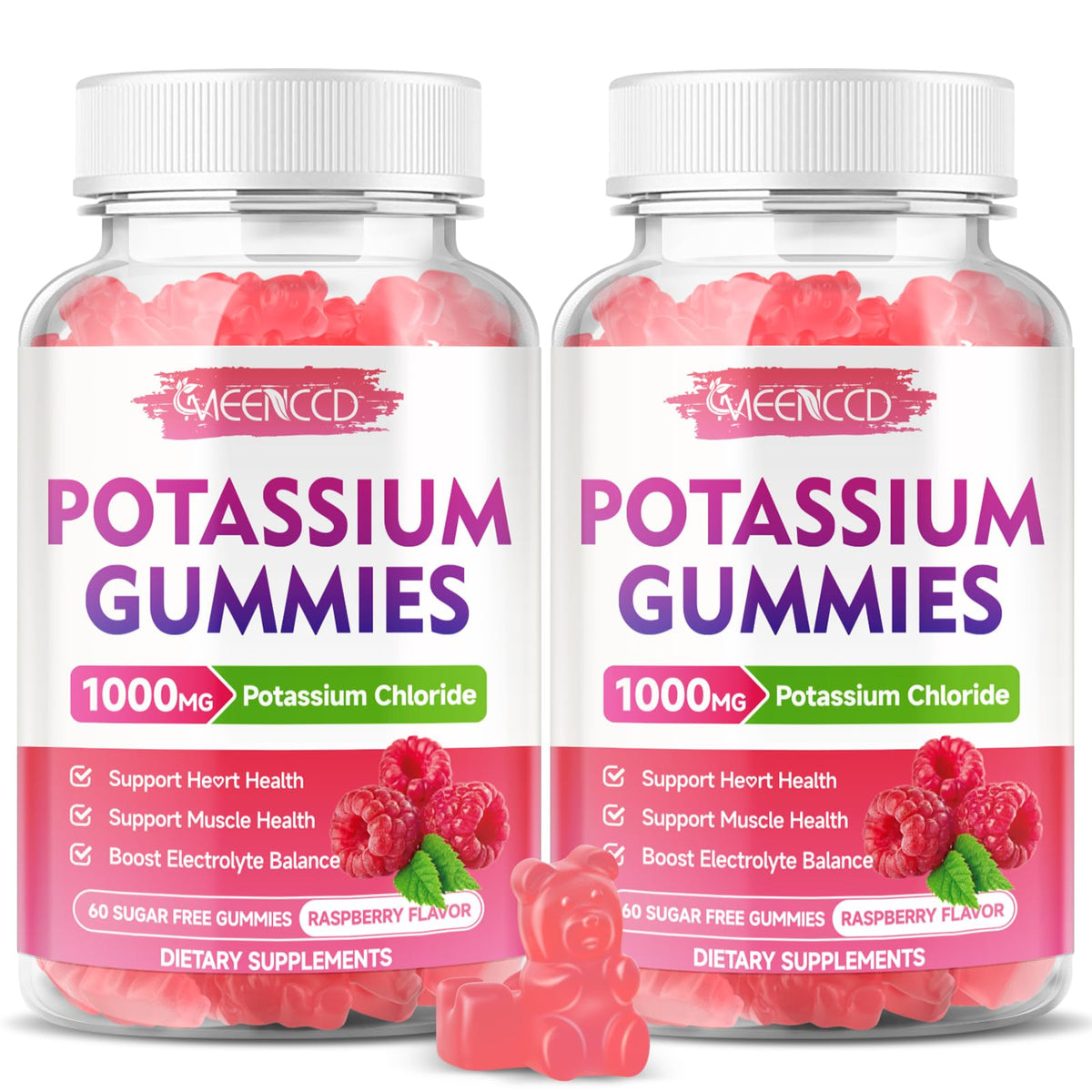 MEENCCD Potassium Chloride Gummies front view packaging