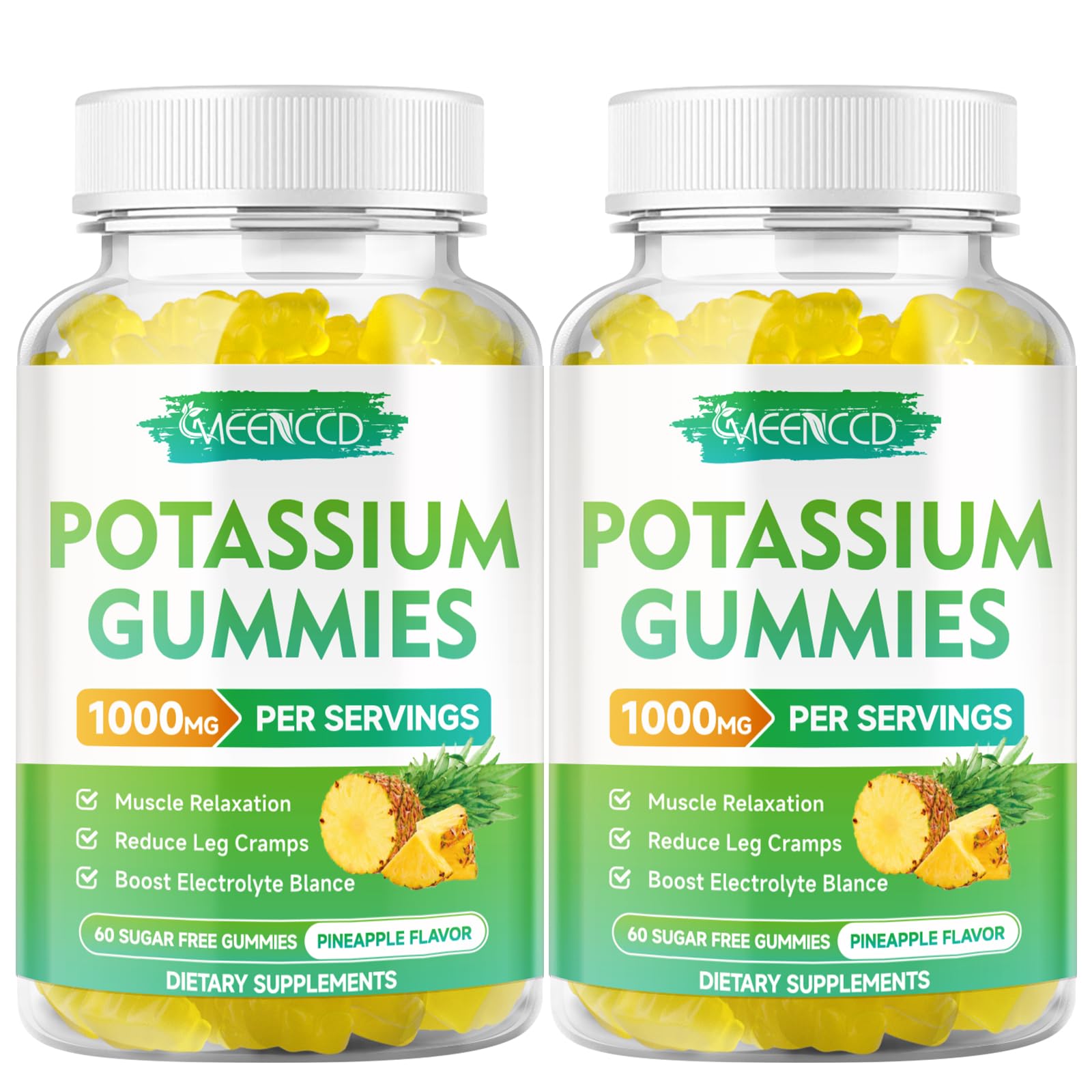 MEENCCD Potassium Citrate Gummies on a kitchen counter