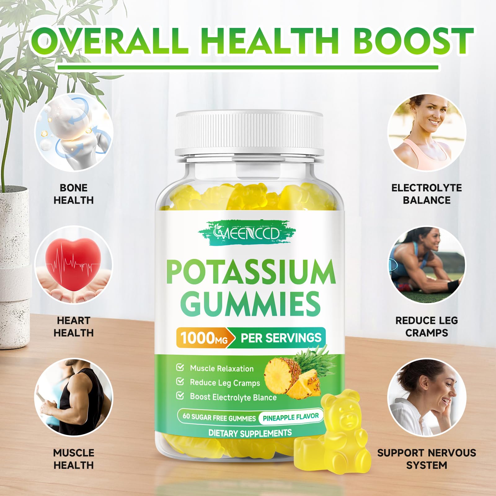 MEENCCD Potassium Citrate Gummies pectin-based texture
