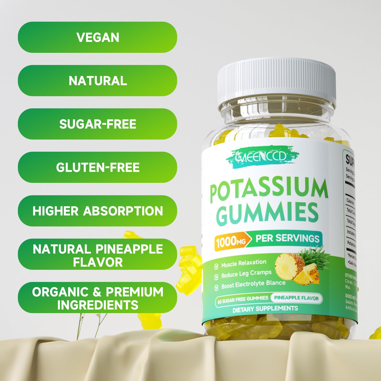 MEENCCD Potassium Citrate Gummies with other vitamins