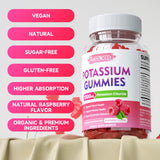 MEENCCD Potassium Gummies displayed with fresh fruits