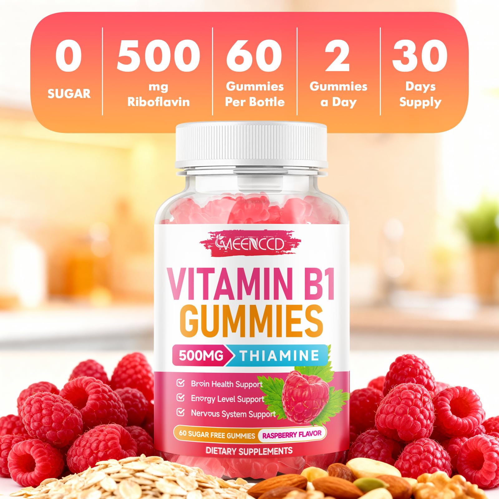 MEENCCD Vitamin B1 Gummies lifestyle scene