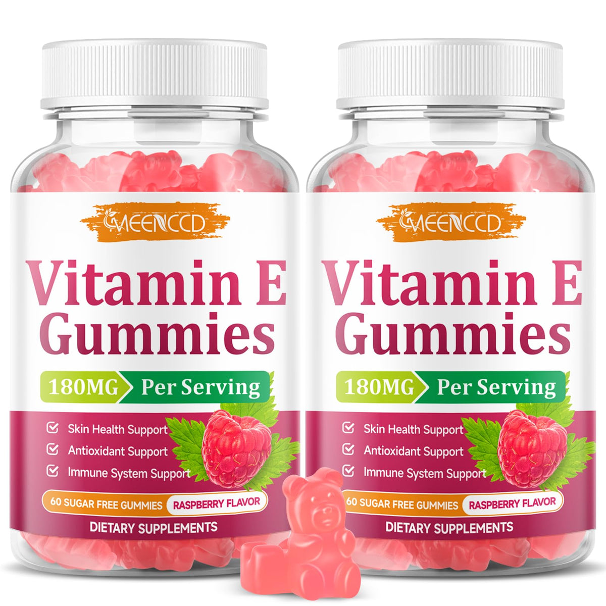 MEENCCD Vitamin E Gummies front view packaging