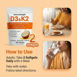 Megacephalus 3-in-1 Daily Softgels packaging with a measuring spoon