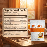 Megacephalus 3-in-1 Daily Softgels softgels on a wooden table