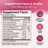 Megacephalus Gentle Iron Support Supplement with a glass of water