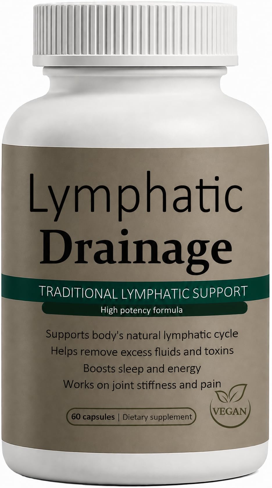 Megacephalus Lymphatic Drainage Capsules bottle front view