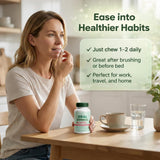 Megacephalus Oral Defence Strawberry Chewables on a table with strawberries
